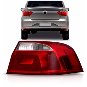 Lanterna Traseira Voyage 2013 A 2016 Bicolor Borda Cromada Lado Direito