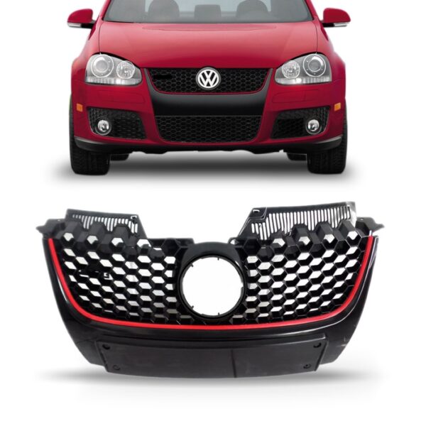 Tela Frontal Jetta 2007 A 2010 Gti Gli Friso Vermelho Preto