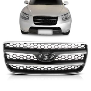 Grade Radiador Santa Fe 2007 2008 2009 2010 Friso 1a Linha Preto