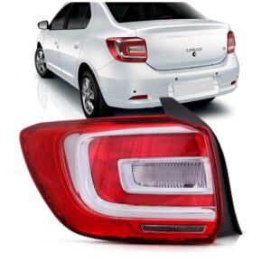 Lanterna Traseira Renault Logan 2014 A 2017 Lente Vermelha Lado Esquerdo