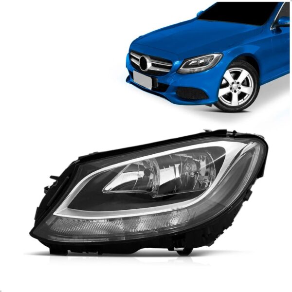 Farol C200 15 2016 17 Eletrico Com Led Sem Projetor 1ª Linha Esquerdo/motorista