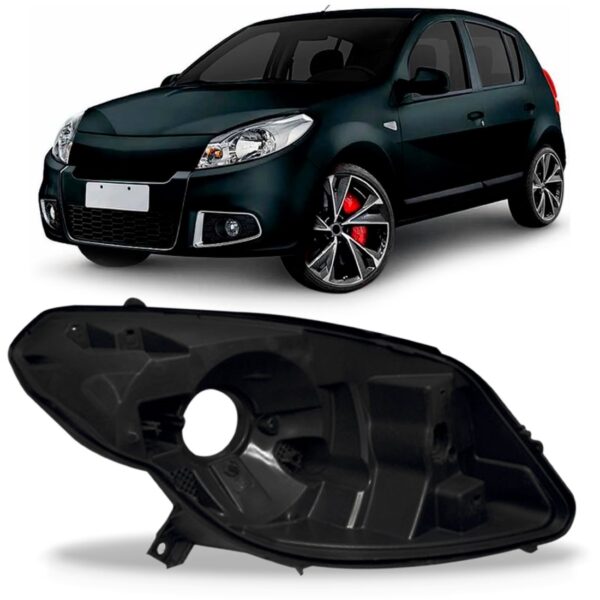 Carcaça Farol Sandero 2012 A 2014 Lado Direito