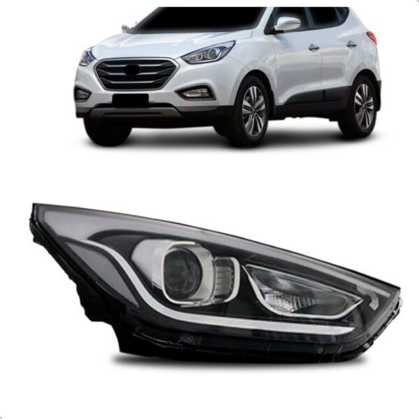 Farol Ix35 2015 2016 2017 Elétrico/manual Com Led 1ª Linha Esquerdo/motorista