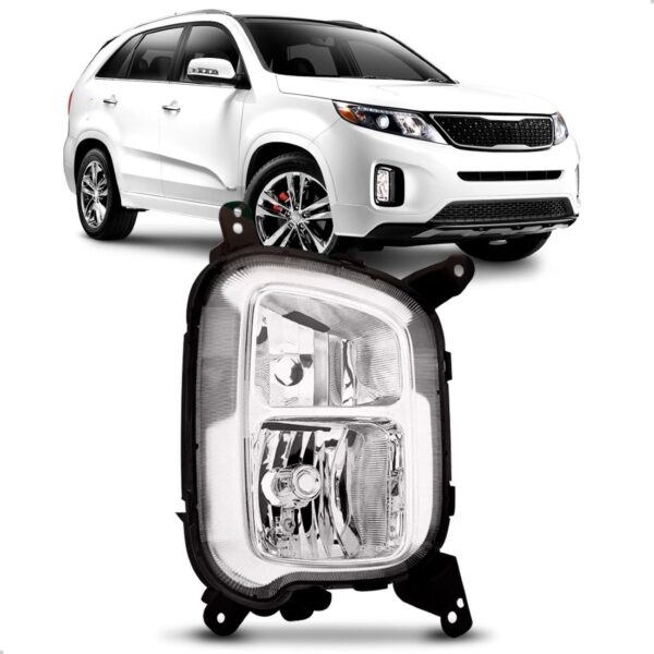 Farol De Milha Auxiliar Sorento 14 15 Foco Simples 1ª Linha Esquerdo Motorista