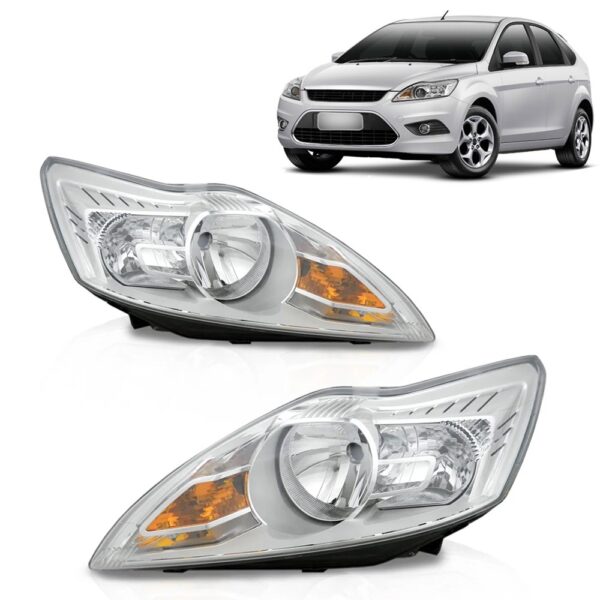 Farol Focus 09 10 11 2012 13 Elétrico C/ Projetor. 1ª Linha - Direito/passageiro