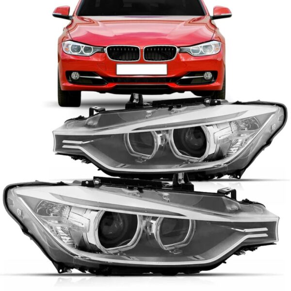 Farol Bmw Serie 3 2013 Á 2016 Elétrico Com Projetor Angel Lado Direito