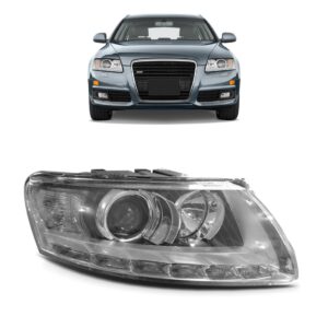 Farol Para Audi A6 2009 A 2011 Elétrico C/ Led Entrada Xênon Lado Direito