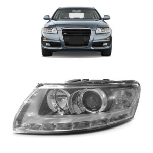 Farol Para Audi A6 2009 A 2011 Elétrico C/ Led Entrada Xênon Lado Esquerdo