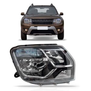 Farol Duster 2015 2016 Manual Com Cupula Azul 1ª Linha Direito/passageiro