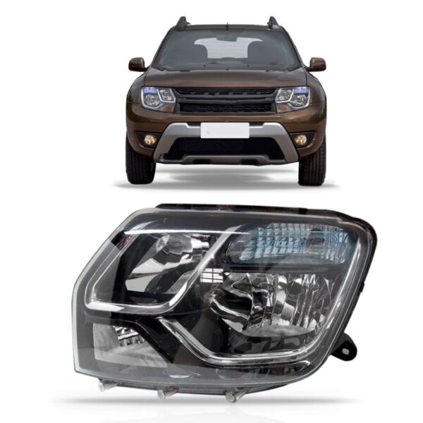 Farol Duster 2015 2016 Manual Com Cupula Azul 1ª Linha Esquerdo/motorista
