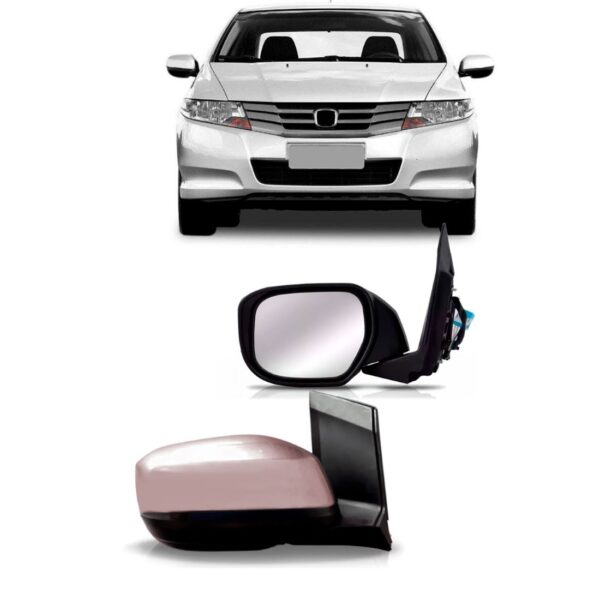 Retrovisor City 2010 A 2014 Eletrico Sem Sinaleira Lado Direito