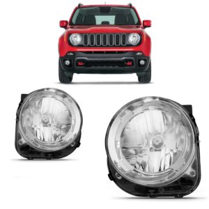 Farol Para Jeep Renagade 2015 A 2018 Eletrico Sem Projetor Lado Esquerdo