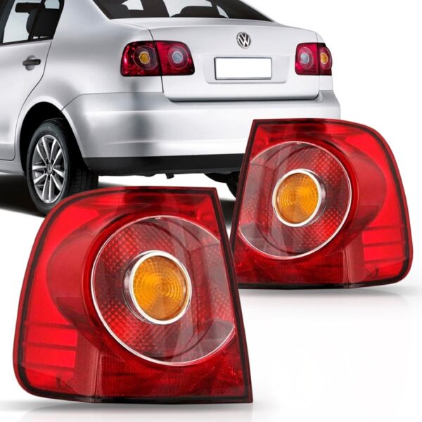 Lanterna Traseira Polo 12 13 14 15 Sedan Rubi Canto 1ª Linha Esquerdo Vermelho