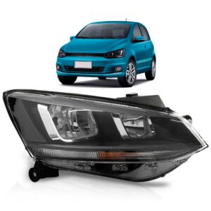 Farol Fox Spacefox Crossfox 15 16 17 18 Friso Preto 1ª Linha Direito/passageiro