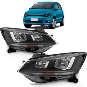 Farol Fox Spacefox Crossfox 15 16 17 18 Friso Preto 1ª Linha Direito/passageiro