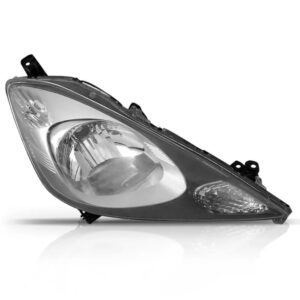 Farol New Fit 2009 A 2012 Manual Cinza Lado Direito