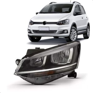 Farol Fox Spacefox Crossfox 2015 2016 2017 Friso Cromado Lado Esquerdo