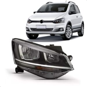 Farol Fox Spacefox Crossfox 2015 2016 2017 Friso Cromado Lado Direito