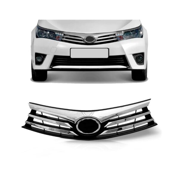 Tela Frontal Corolla 2014 2015 2016 Cromada Com Preto Toyota Preto