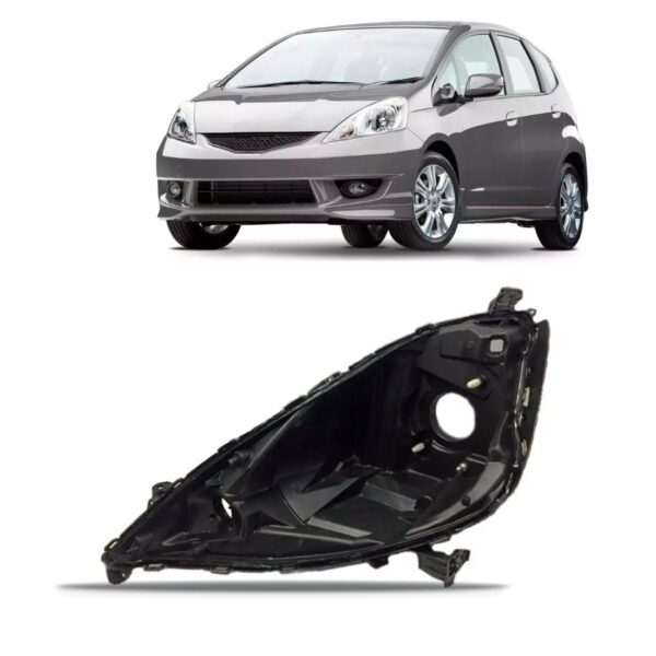 Carcaça Farol Fit 2009 A 2012 Lado Esquerdo