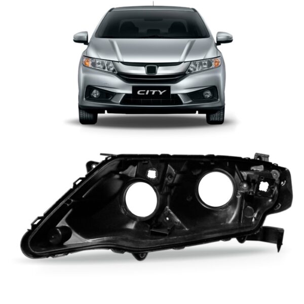 Carcaça De Farol Honda City 2014 2015 2016 2017 Lado Esquerdo