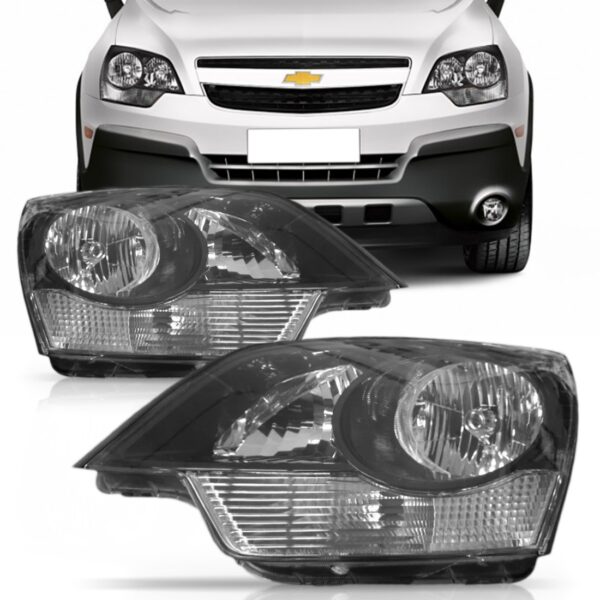 Farol Captiva 2015 2016 2017 Mascara Negra Manual 1ª Linha Direito/passageiro