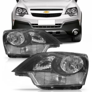 Farol Captiva 2015 2016 2017 Mascara Negra Manual 1ª Linha Esquerdo/motorista
