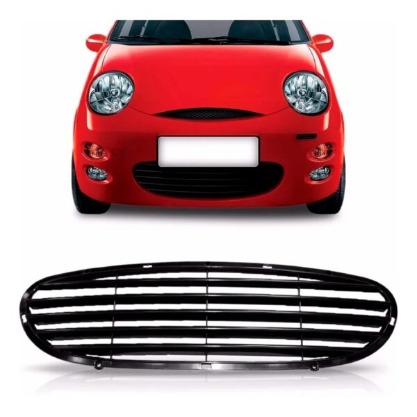 Grade Do Parachoque Dianteiro Chery Qq 2011 A 2016 1a Linha Preto