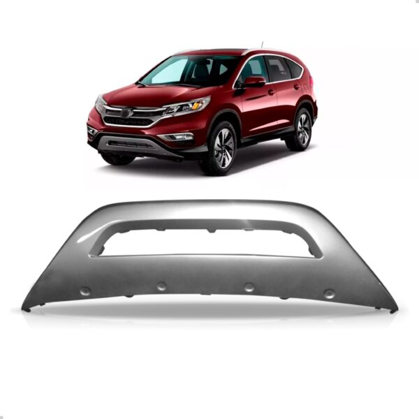 Moldura Crv 2015 2016 2017 Parachoque Dianteira Inferior. - Prateado
