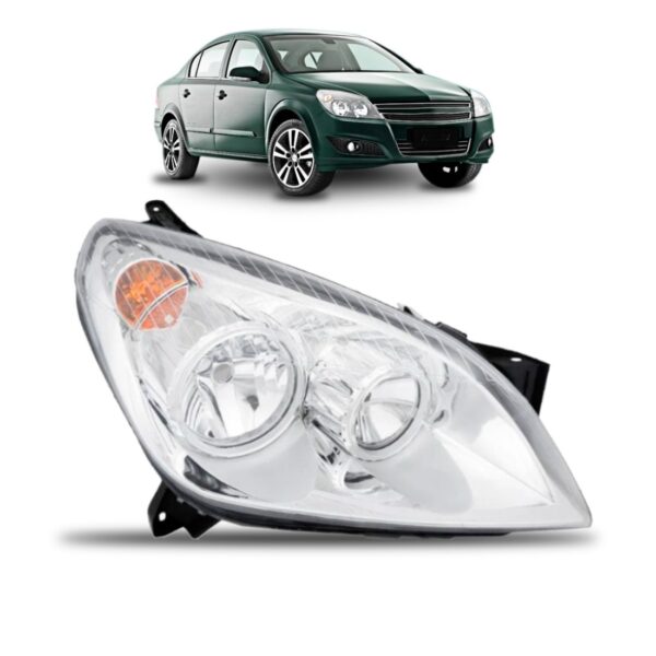 Farol Vectra 2006 2007 2008 Cromado Chevrolet 1ª Linha - Direito/passageiro