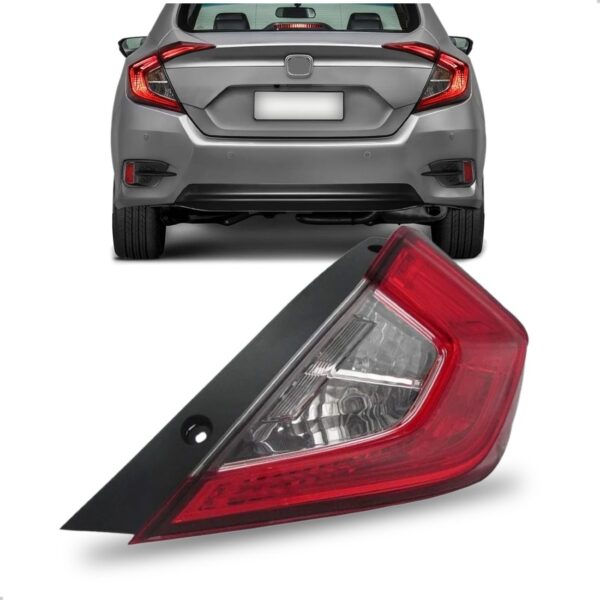 Lanterna Traseira Canto Civic 2017 A 2021 Americano Com Led Lado Direito