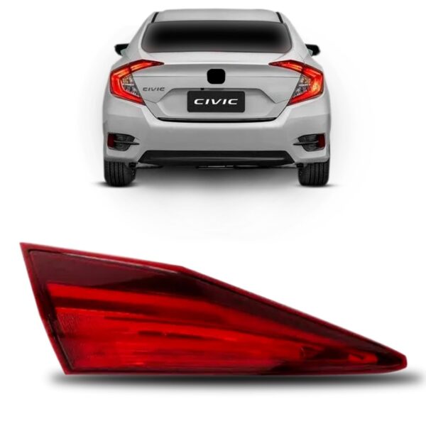 Lanterna Mala Para Civic G10 Led 2021 2020 19 18 17 1ª Linha - Esquerdo/motorista - Vermelho