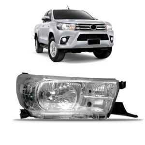 Farol Hilux Pick Up 2016 2017 2018 2019 2020 Manual Cromado Lado Direito