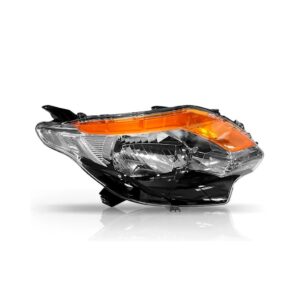 Farol Triton 17 18 Com Sinaleira Ambar Manual Mascara Negra Lado Direito