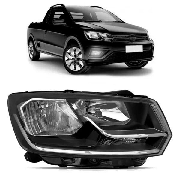 Farol Foco Duplo Gol Saveiro G7 2016 A 2020 1ª Linha - Direito/passageiro