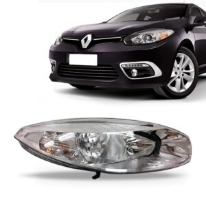 Farol Para Fluence Renault 2010 A 2016 Eletrico Com Motor Lado Direito