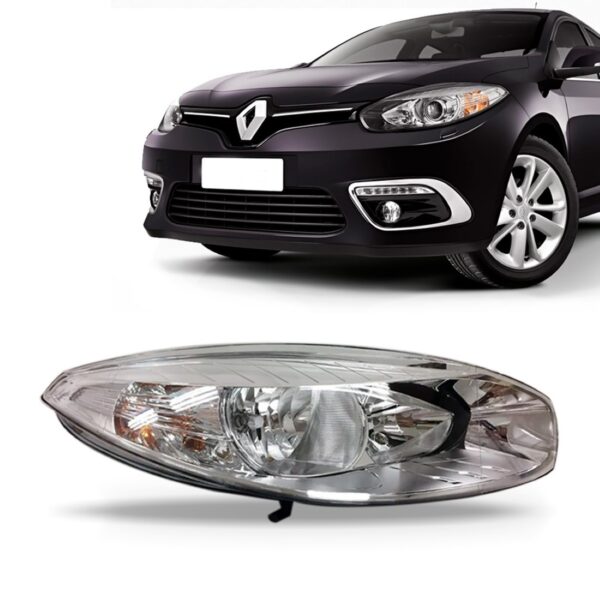 Farol Para Fluence Renault 2010 A 2016 Eletrico Com Motor Lado Direito