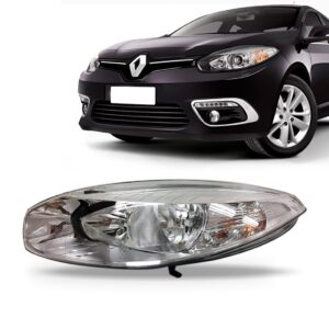 Farol Para Fluence Renault 2010 A 2016 Eletrico Com Motor Lado Esquerdo