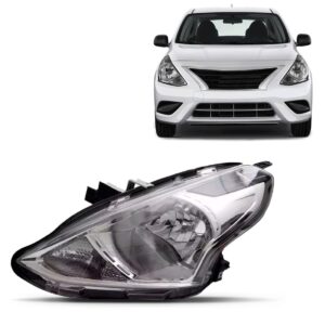 Farol Versa 2016 2017 2018 Manual Cromado 1ª Linha Esquerdo/motorista