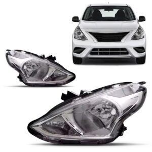 Farol Versa 2016 2017 2018 Manual Cromado 1ª Linha Esquerdo/motorista