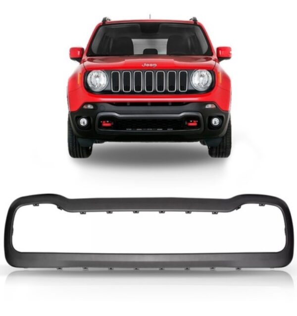 Moldura Parachoque Dianteiro Renegade 2015 2017 Trailhawk - Cinza
