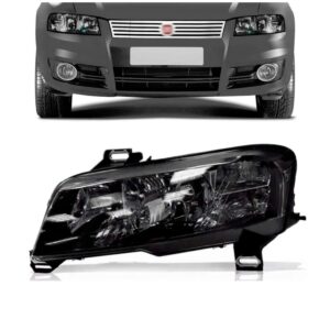 Farol Stilo 01 A 07 C/ Moldura Fumê C/ Auxiliar Elétrico Lado Esquerdo