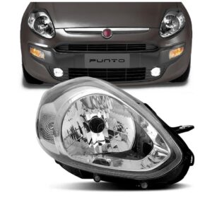 Farol Punto 2012 2013 2014 2015 2016 Cromado 1ª Linha Direito/passageiro