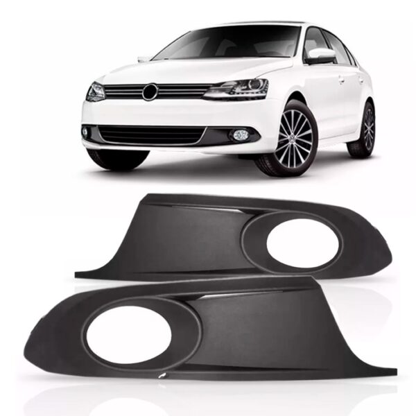 Tela Frontal Milha Auxiliar Jetta 11 Á 14 Com Furo Aro Preto Lado Direito