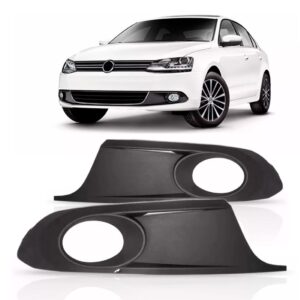 Tela Frontal Milha Auxiliar Jetta 11 Á 14 Com Furo Aro Preto Lado Esquerdo