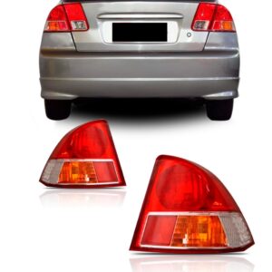 Lanterna Traseira Honda Civic 2003 2004 2005 2006 Cromada Lado Esquerdo