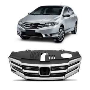 Grade Radiador City 12/14 Preta Friso Sem Emblema 1a Linha