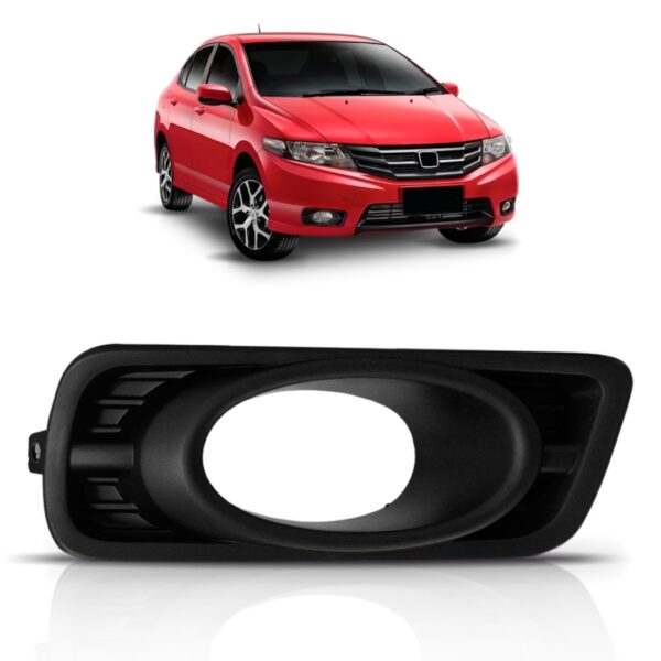 Moldura Milha Para Honda City 2012 2013 2014 Com Furo Lado Direito