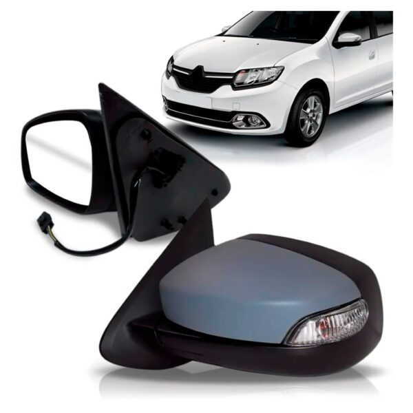 Retrovisor Sandero Logan 2015 A 2022 Com Pisca Seta Elétrico