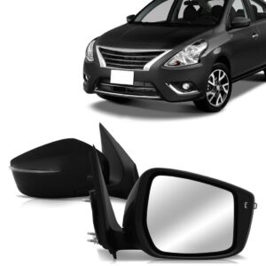 Retrovisor Versa 2016 2017 2018 Eletrico C/ Seta Fino Preto Lado Esquerdo